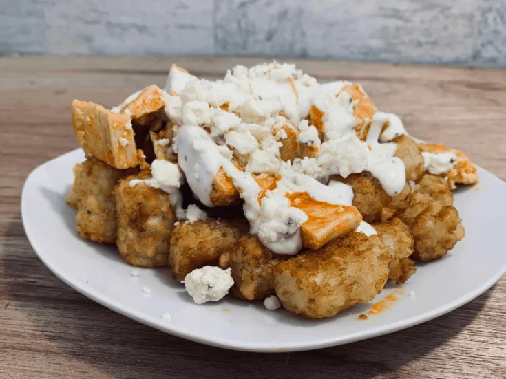 Loaded Buffalo Chicken Tots